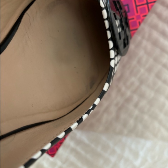 Tory Burch Small Marple Dot Reva Ballet Flat: Black & Ivory - Picture 6 of 16